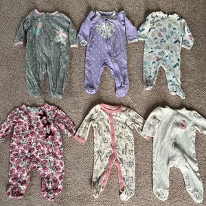 Baby Girl Footie Pajama Bundle